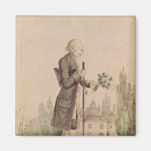 Jean-Jacques Rousseau Gathering Herbs Magneet (Voorkant)