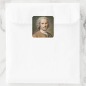 Jean-Jacques Rousseau na 1753 Vierkante Sticker (Tas)