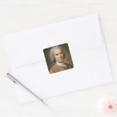 Jean-Jacques Rousseau na 1753 Vierkante Sticker (Envelop)