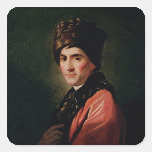 Jean Jacques Rousseau Vierkante Sticker (Voorkant)