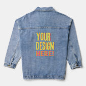 Jean Jas met gepersonaliseerd grafisch CUSTOM MERK Denim Jacket (Achterkant)