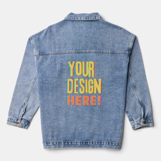 Jean Jas met gepersonaliseerd grafisch CUSTOM MERK Denim Jacket (Achterkant)
