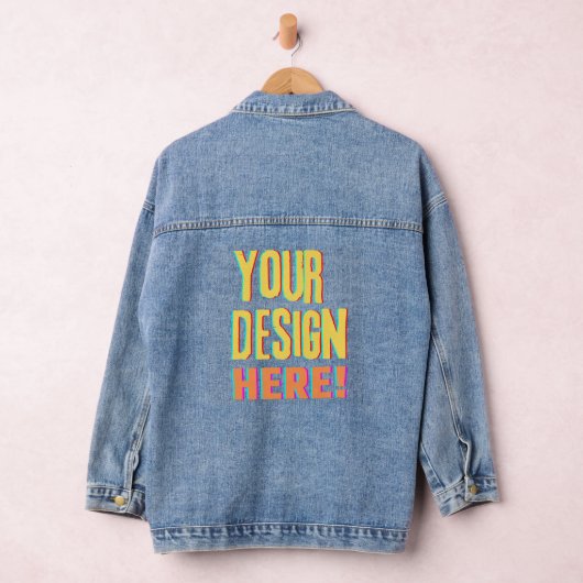 Jean Jas met gepersonaliseerd grafisch CUSTOM MERK Denim Jacket (Hangar)