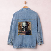 Jean jas met skelet & boeken gotiek denim jacket (Hangar)