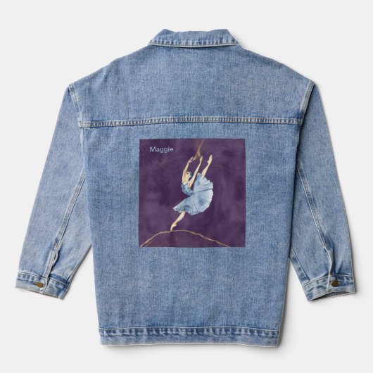 Jean Jas voor een Meisje Studeren Ballet Denim Jacket (Achterkant)