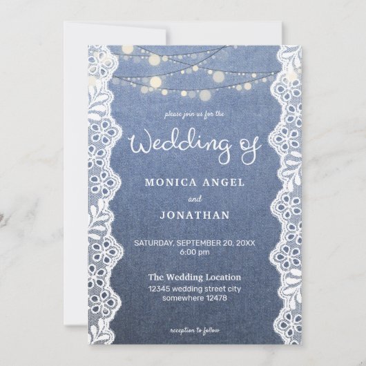 Jean Kant & Licht Sieraardse Bruiloft Kaart (Voorkant)