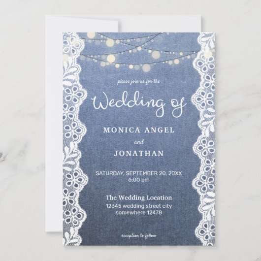 Jean Kant & Lichtslingers Trouwfeest Kaart (Voorkant)