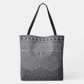 Jean Kijk 'Black & White' Carry-all Tote Bag (Achterkant)
