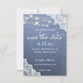 Jean Lace & String Lichten sparen de Foto van Datu Save The Date (Voorkant)