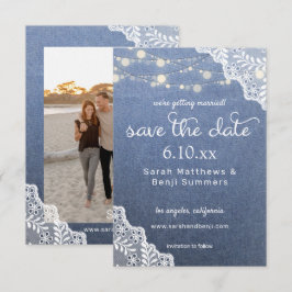 Jean Lace & String Lichten sparen de Foto van Datu Save The Date