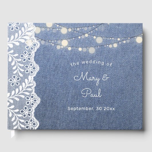 Jean Lace & String Lights Gastenboek (Voorkant)