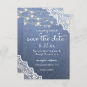 Jean Lace & String Lights Save The Date (Voorkant / Achterkant)