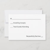 Jean, Lace & String Lights Wedding no Meal 2 RSVP Kaartje (Achterkant)