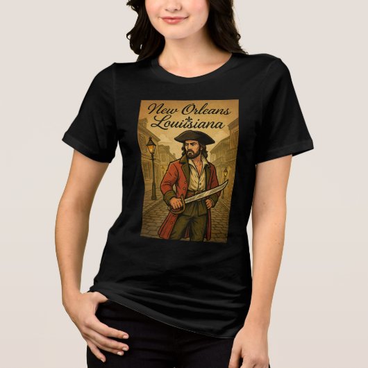 Jean Lafitte-ontwerp Tri-Blend Shirt (Voorkant)