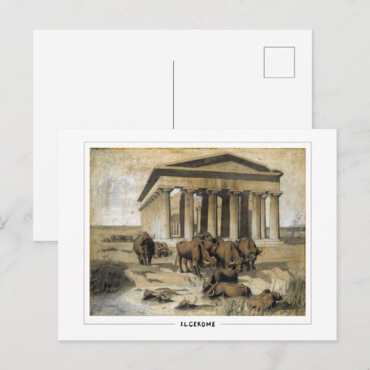 Jean-Léon Gérôme #276 - Briefkaart met fijne kunst (Voorkant / Achterkant)