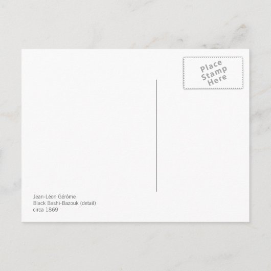 Jean-Leon Gerome Black Bashi-Bazouk (aangezicht) 1 Briefkaart (Achterkant)