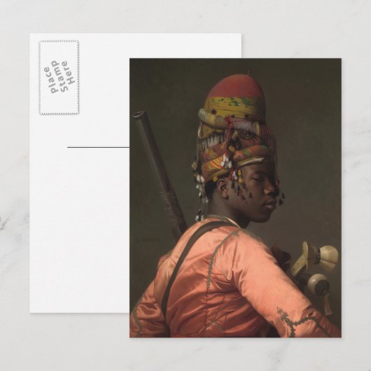Jean-Leon Gerome Black Bashi-Bazouk circa 1869 Briefkaart (Voorkant / Achterkant)