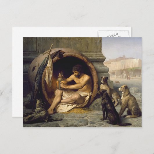 Jean-Leon Gerome- Diogenes Briefkaart (Voorkant / Achterkant)
