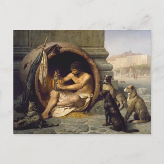 Jean-Leon Gerome- Diogenes Briefkaart (Voorkant)