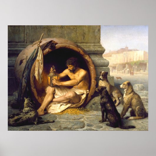 Jean-Léon Gérôme Diogenes - Filosofie Poster (Voorkant)