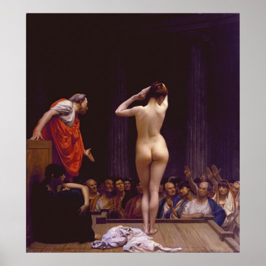 Jean Leon Gerome Selling Slaves in Rome Poster (Voorkant)