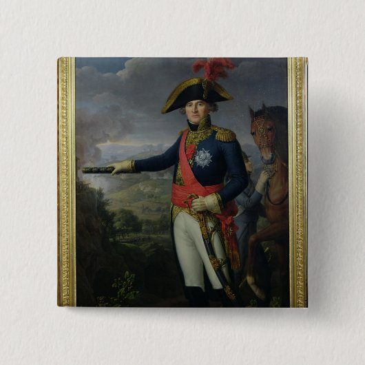 Jean Mathieu Philibert Serurier Comte d'Empire Vierkante Button 5,1 Cm (Voorkant)