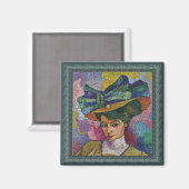 Jean Metzinger Vrouw in Pet Kunstwerkmagneet Magneet (Voorkant / Achterkant)