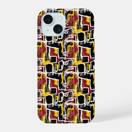 Jean-Michel Basquiat Inspired 4 iPhone 15 Case (Achterkant)