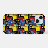 Jean-Michel Basquiat Inspired 7 iPhone 15 Case (Achterkant horizontaal)