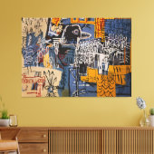 Jean Michel Basquiat-schilderij Canvas Afdruk (Insitu (Woonkamer))
