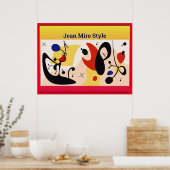 Jean Miro Style Poster (Keuken)