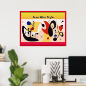 Jean Miro Style Poster (Thuiskantoor)