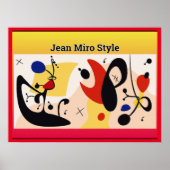 Jean Miro Style Poster (Voorkant)