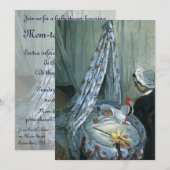 Jean Monet in Cradle door Claude Monet, Baby showe Kaart (Voorkant / Achterkant)