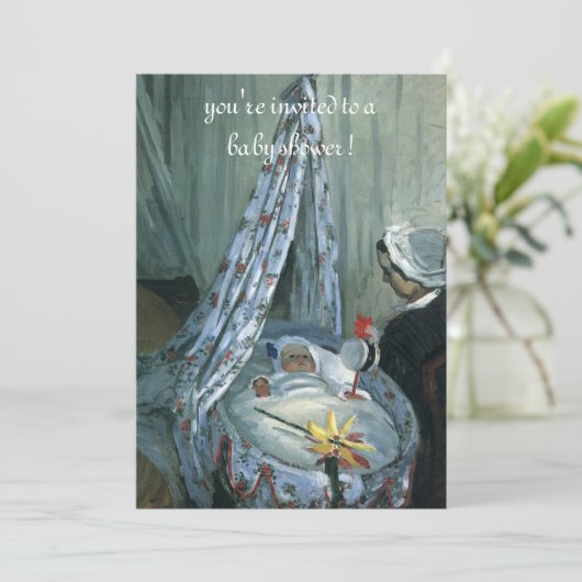 Jean Monet in Cradle door Claude Monet, Baby showe Kaart (Staand voorkant)