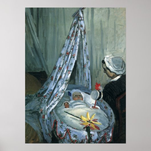 Jean Monet in His Cradle by Claude Monet Poster (Voorkant)