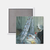 Jean Monet in zijn wieg door Claude Monet Magneet (Voorkant / Achterkant)