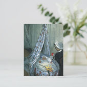 Jean Monet in Zijne Cradle door Claude Monet Briefkaart (Staand voorkant)