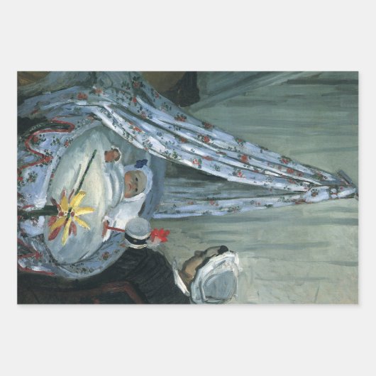 Jean Monet in Zijne Cradle door Claude Monet Inpakpapier Vel (Voorkant)