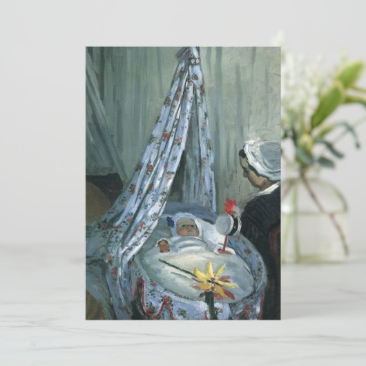 Jean Monet in Zijne Cradle door Claude Monet Invit (Staand voorkant)