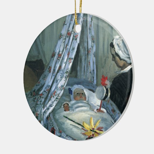 Jean Monet in Zijne Cradle door Claude Monet Keramisch Ornament (Links)