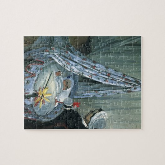 Jean Monet in Zijne Cradle door Claude Monet Legpuzzel (Horizontaal)