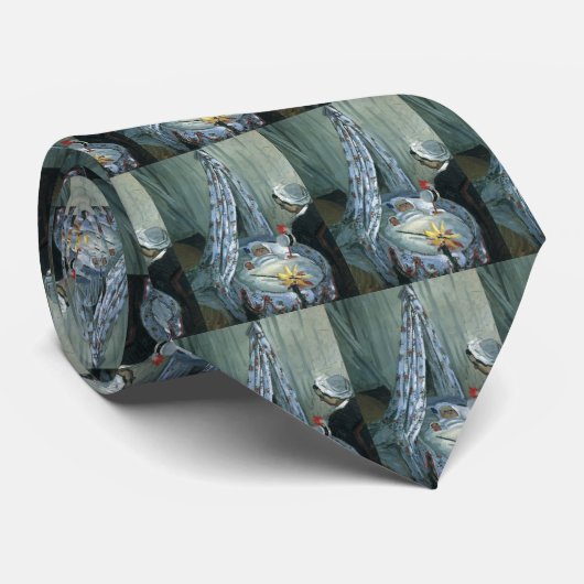 Jean Monet in Zijne Cradle door Claude Monet Stropdas (Opgerold)