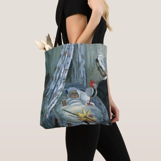 Jean Monet in Zijne Cradle door Claude Monet Tote Bag (Dichtbij)