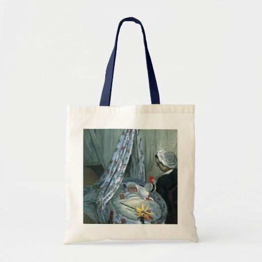 Jean Monet in Zijne Cradle door Claude Monet Tote Bag (Voorkant)
