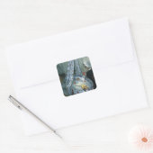 Jean Monet in Zijne Cradle door Claude Monet Vierkante Sticker (Envelop)