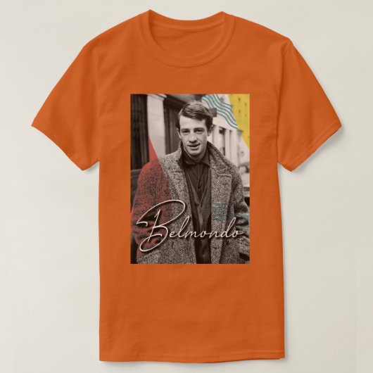 Jean Paul Belmondo French New Wave T-shirt (Design voorkant)