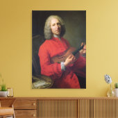 Jean-Philippe Rameau met een Violin Canvas Afdruk (Insitu (Woonkamer))