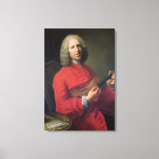 Jean-Philippe Rameau met een Violin Canvas Afdruk (Voorkant)