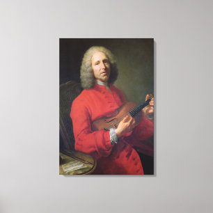 Jean-Philippe Rameau met een Violin Canvas Afdruk